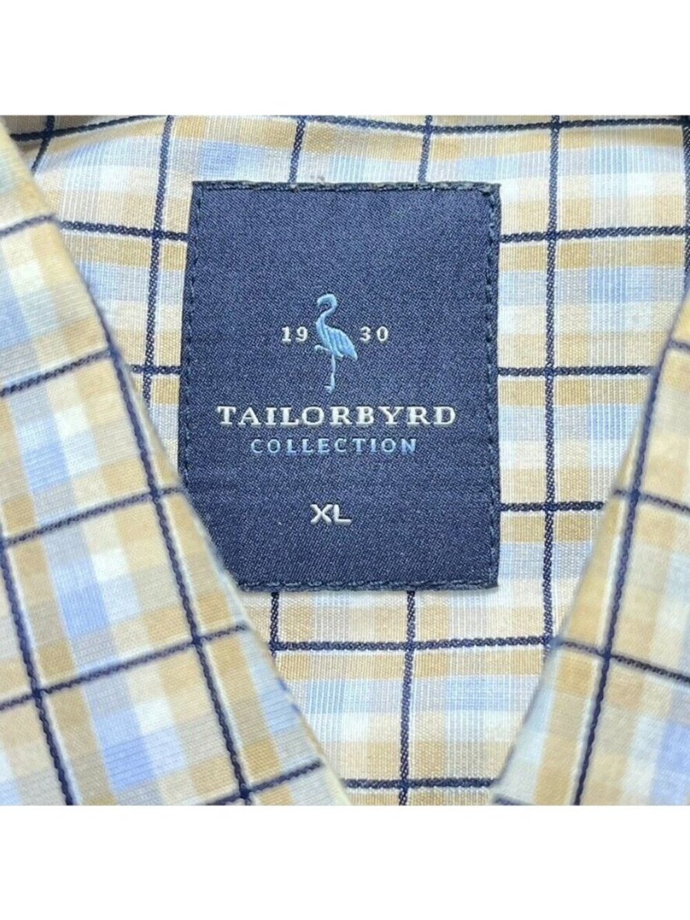 Tailor Byrd COLLECTION Mens XL Button-Down Long-Sleeve Plaid Shirt - Picture 5 of 11